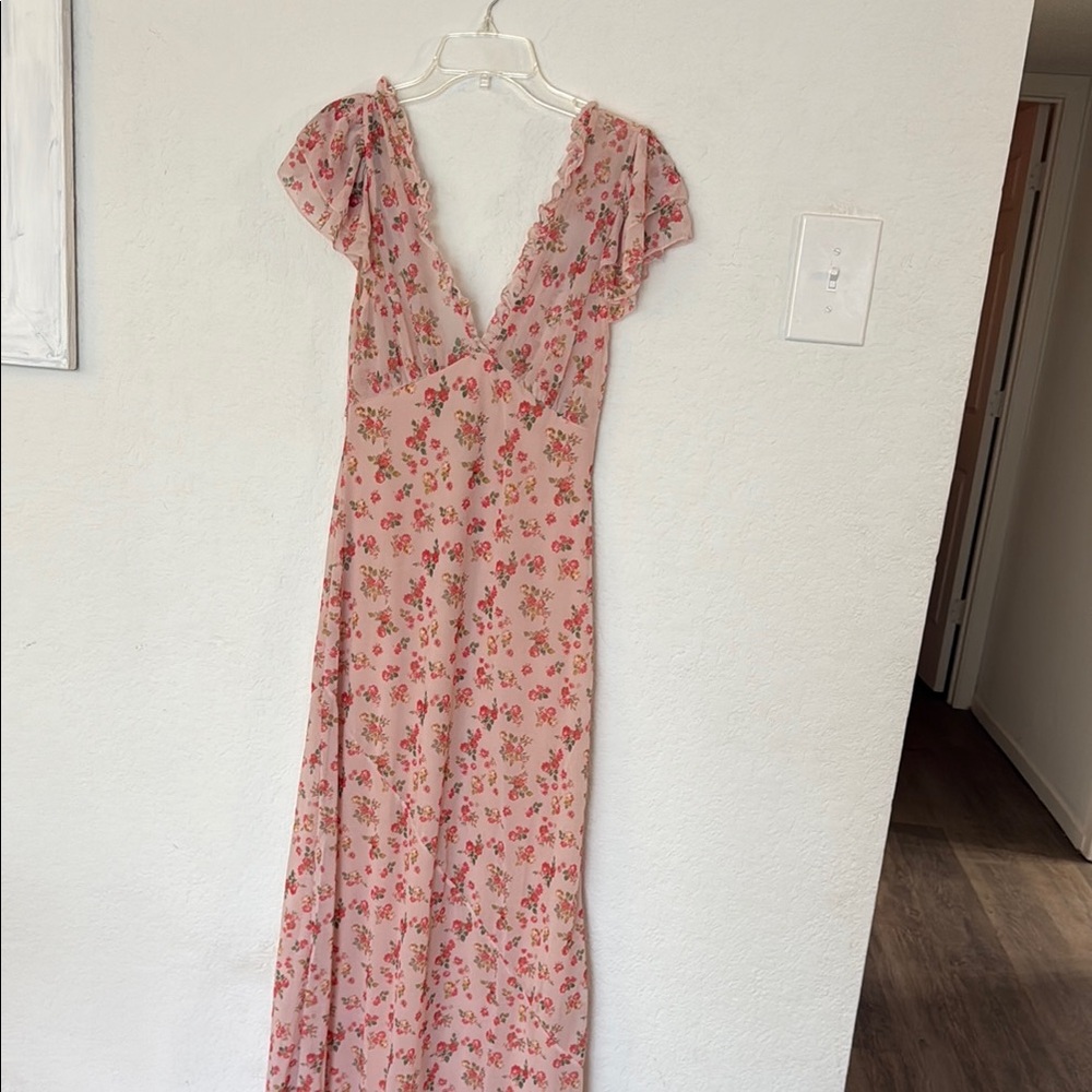 Floral Pink Maxi Dress